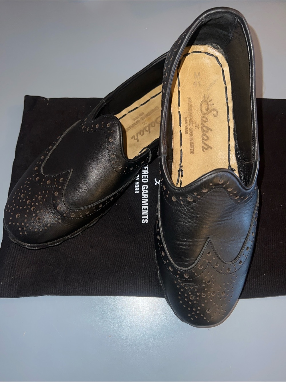 Engineered Garments x Sabah - Perforated - Black - 41 (Size 9M)